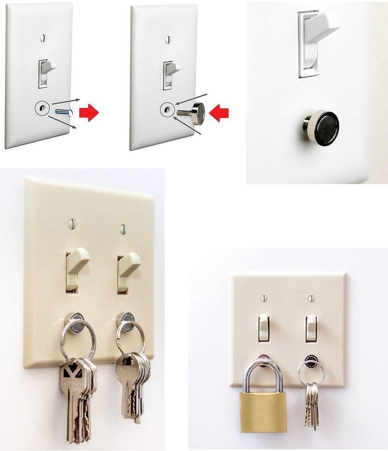 UbiGear Magnetic Push Paper Pin Refrigerator Magnet Tack Pushpin Coat Hook Holder (Screw-4) - Image 1